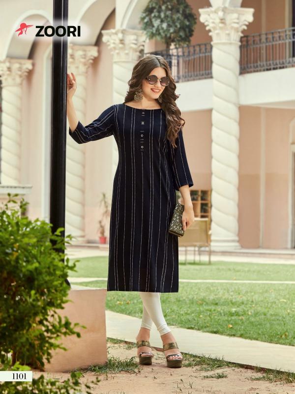 Zoori Akshara 17 Rayon Printed Casual Wear Kurtis Edition